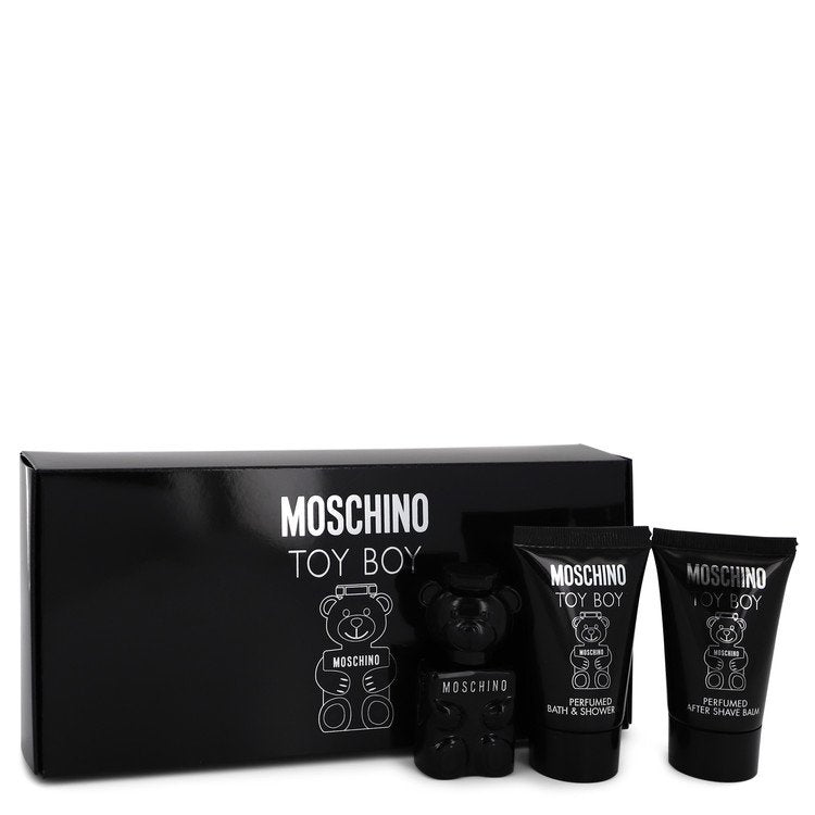 Moschino Toy Boy by Moschino Gift Set -- .17 oz Mini EDP + .8 oz Shower Gel + .8 oz After Shave Balm for Men - UpExpressINC