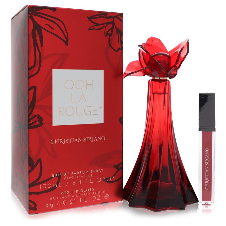 Christian Siriano Ooh La Rouge by Christian Siriano Eau De Parfum Spray + 0.21 oz Red Lip Gloss 3.4 oz for Women - UpExpressINC