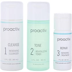 3-step Acne Treatment System (30 Days) - Renewing Cleanser 60ml + Revitalizing Toner 60ml + Repairing Treatment 30ml --3pcs