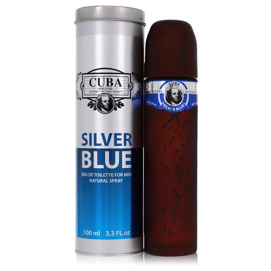 Cuba Silver Blue by Fragluxe Eau De Toilette Spray 3.3 oz for Men