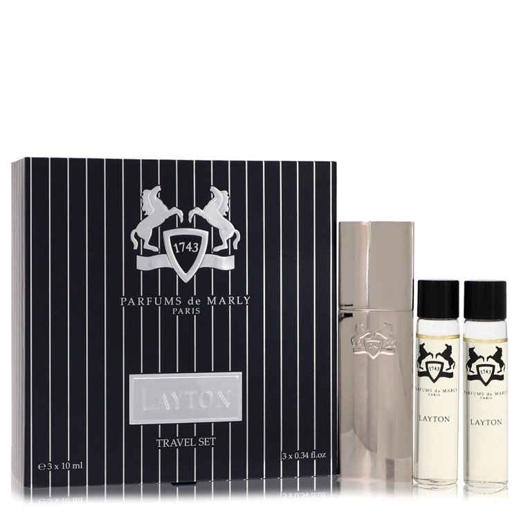 Layton Royal Essence by Parfums De Marly Three Eau De Parfum Sprays Travel Set 3 x .34 oz for Men - UpExpressINC