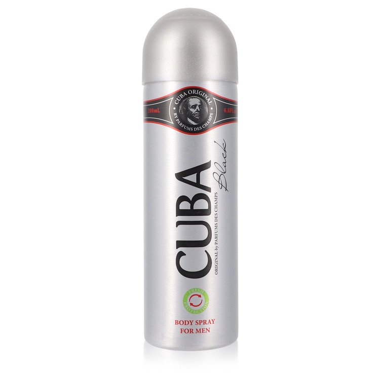CUBA Black by Fragluxe Body Spray 6.6 oz for Men - UpExpressINC