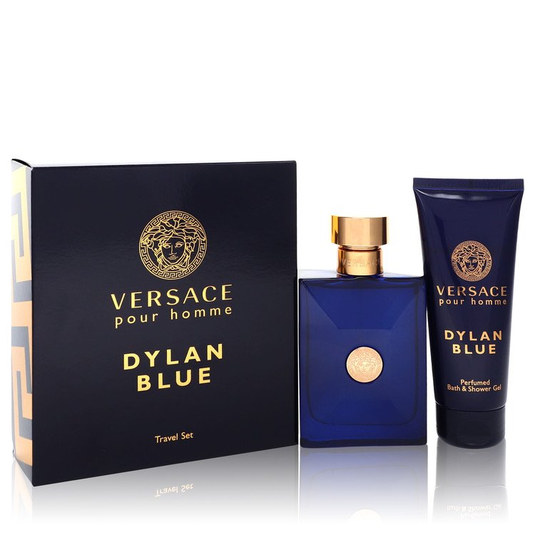 Versace Pour Homme Dylan Blue by Versace Gift Set -- 3.4 oz Eau de Toilette Spray + 3.4 oz Shower Gel for Men - UpExpressINC