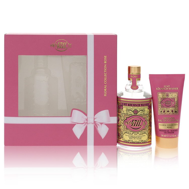 4711 Floral Collection Rose by 4711 Gift Set -- 3.4 oz Eau De Cologne Spray + 1.7 oz Shower Gel for Men