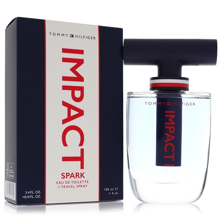 Tommy Hilfiger Impact Spark by Tommy Hilfiger Eau De Toilette Spray 3.4 oz 3.4 oz Eau De Toilette + .14 oz Travel EDT Spray for Men - UpExpressINC