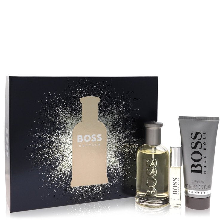 Boss No. 6 by Hugo Boss Gift Set -- 3.3 oz Eau De Toilette Spray + 0.3 oz Mini EDT Spray  + 3.4 oz Shower Gel for Men - UpExpressINC