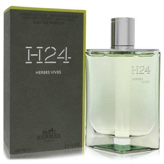 Hermes H24 Herbes Vives by Hermes Eau De Parfum Refillable Spray 3.4 oz for Men - UpExpressINC