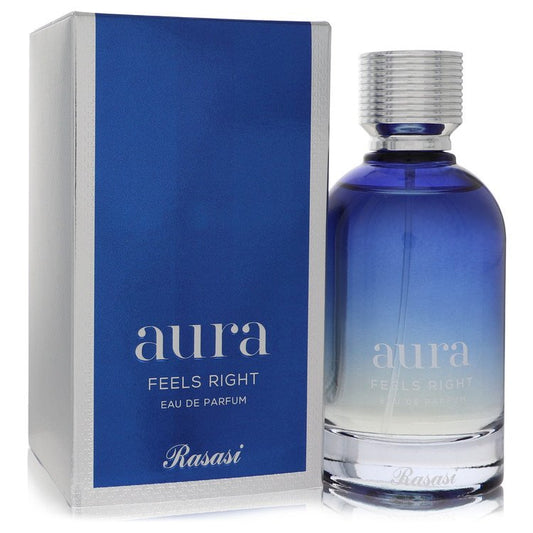 Rasasi Aura Feels Right by Rasasi Eau De Parfum Spray (Unisex) 3.3 oz for Men