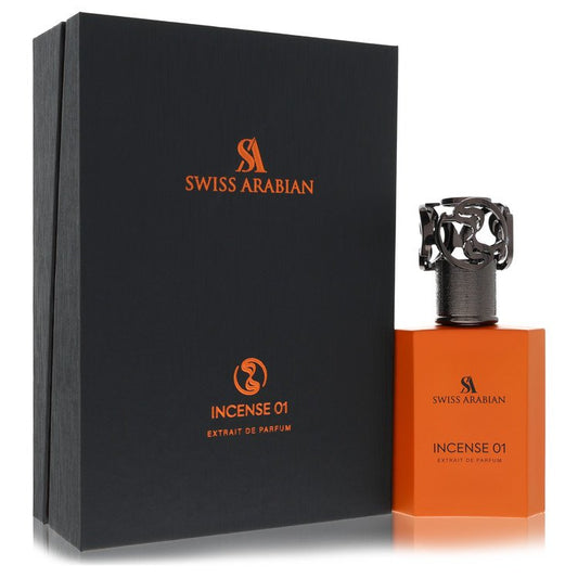 Swiss Arabian Incense 01 by Swiss Arabian Extrait De Parfum Spray (Unisex) 1.7 oz for Men