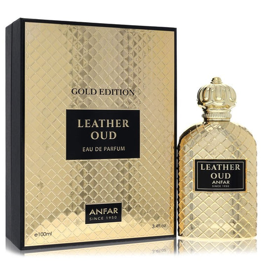 Anfar Leather Oud Gold Edition by Anfar Eau De Parfum Spray 3.4 oz for Men - UpExpressINC